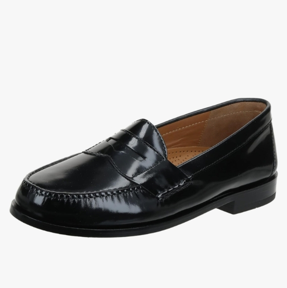 Cole Haan black leather pinch penny loafer 13E - Picture 6 of 8